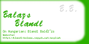 balazs blandl business card